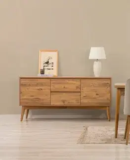 Set s rozkládacím stolem, židlemi a konzolou (6 kusů) Vina 01 1005 - Atlantic Pine, Cream