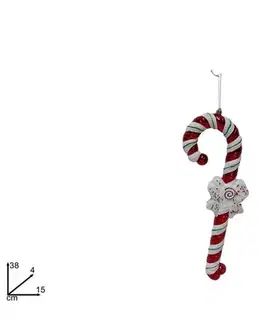PROHOME - Dekorace na vánoční stromek lízátko, 38cm
