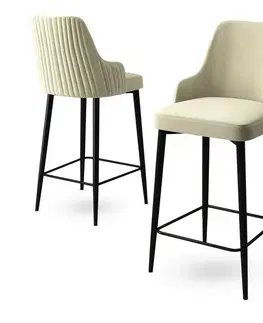 Sada barových židlí Enox Cream and Black, 2 ks, 2 ks