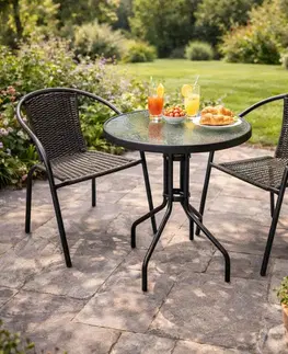 zahradní balkonový bistro set NINA 3dílný