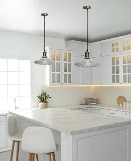 Skleněná závěsná lampa 1xE27 Geneva Ledea