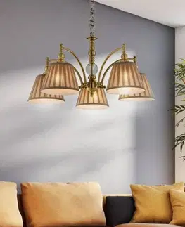 Závěsná lampa patinovaná nastavitelná řetězová 5x40W E14 Austin