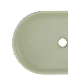 ArtCom Keramické umyvadlo RIVER 2 E-6594 ​​| olivový mat 55 x 35 cm