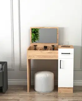 Toaletní stolek Inci - Atlantic Pine, White
