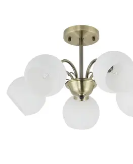 Závěsná lampa NESTOR Patina 5x40W E27 bílé stínidlo