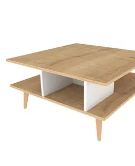 Konferenční stolek Akya - Oak, White