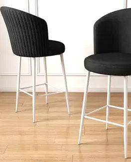 Bar Stool Set (2 Pieces) Alte - Black, White
