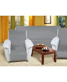Bellatex Přehozy na sedací soupravu Korall micro šedá, 150 x 200 cm, 2 ks 65 x 150 cm