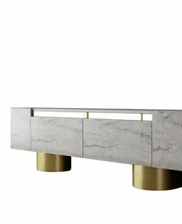 Televizní stolek Bohem Travertine and Gold