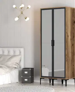 Šatní skříň Kumsal RR - Walnut, Anthracite
