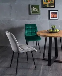 Signal Jídelní židle CHIC VELVET | černé nohy Barva: Granátová / Bluvel 86