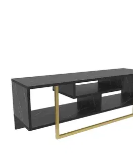 TV stolek Asal 120 - Black, Gold