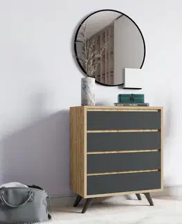 Komoda Suvera - Oak, Anthracite