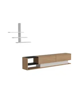 TV stěna / Sestava pod TV Liza - Teak, White