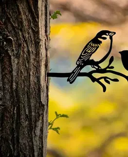 Zahradní dekorace Bird On The Branch 02 - Black