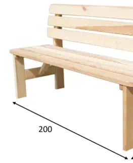 VIKING lavice - 150 cm 180 cm 200 cm ROJAPLAST