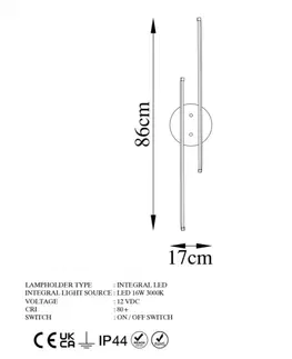 Nástěnné svítidlo Umut - 13299, černá