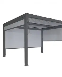 Bioklimatická pergola HWC-L41 3x3 se 3 bočními stěnami