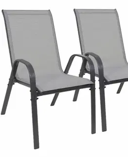 Set židlí Stela 55 x 70 x 92 cm, 2 ks, 2 ks, šedá