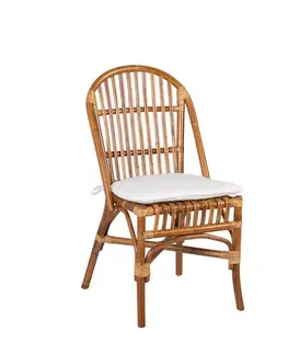 Estila Designová ratanová jídelní židle Sidney v hnědé barvě 94 cm