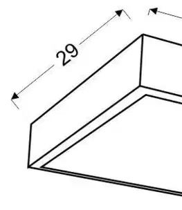 Stropní svítidlo plafond 29X29 16W LED 6500K saténový prsten LUX