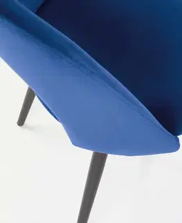 Jídelní židle K384 samet / černá Halmar