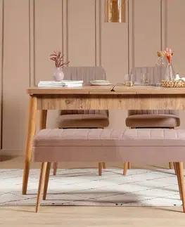 Jídelní set s rozkládacím stolem a židlemi (4 kusy) Vina 0900 - 3 - Atlantic, Stone