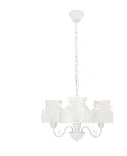 Závěsná lampa ROSSINI bílá 3x40W E27 bílé stínidlo