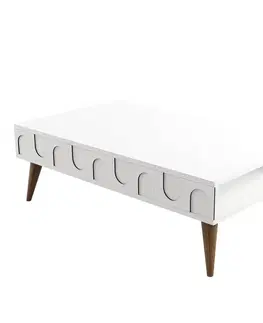 Konferenční stolek Lyon 34 - White, Walnut