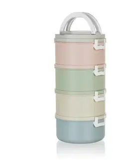 Banquet Plastový jídlonosič Avanza, 2,8 l, 4 díly, multicolor