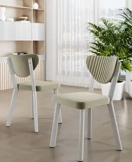 Sada židlí (4 kusy) Arfe - Cream, White