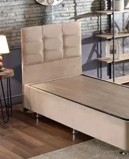 Rám jednolůžkové postele s čelem Polo - Light Brown (100 x 200)