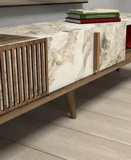 Televizní stolek Milan White Marble