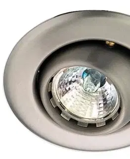Pohyblivé stropní svítidlo, kulaté, stříbrné