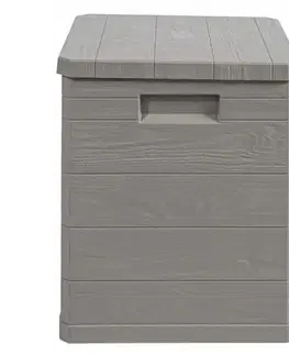 Úložný box na polstry Woody šedá, 90 l