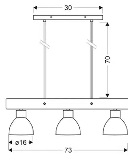 Závěsná lampa VARIO 3xE27 Candellux