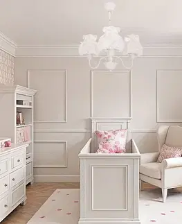 Závěsná lampa ROSSINI bílá 3x40W E27 bílé stínidlo