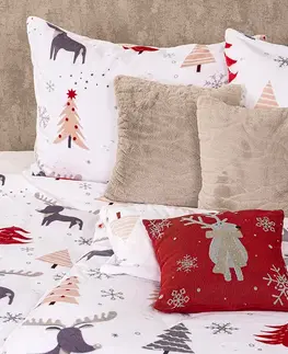 4Home Povlečení Cute reindeer mikroflanel, 160 x 200 cm, 70 x 80 cm