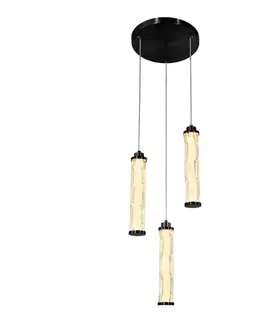 CORTE lampa wisząca talerz czarny matowy 25W LED 3000K klosz bezbarwny