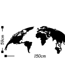 Dekorativní kovový doplněk na zeď World Map Large