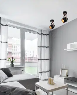 Černo-měděná nastavitelná nástěnná lampa E14 40W Anica