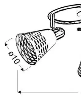 Spirálová stropní lampa chrom/bílá 3x40W E14 Discovery