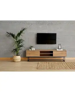 Televizní stolek Laxus Walnut and Black II, L