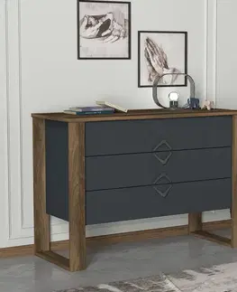 Komoda Bumerang Anthracite and Walnut