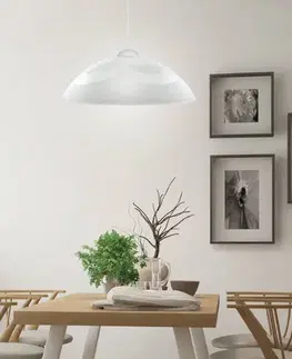 Závěsná lampa bílá skleněná 30cm Monti