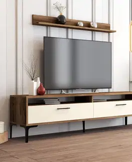 TV stěna / Sestava pod TV Istanbul - Walnut, Cream
