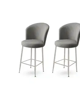 Sada barových židlí Fora Grey and Chrome, 2 ks, 2 ks
