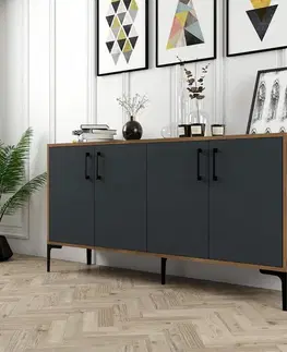 Skříňka Kieve Walnut and Anthracite