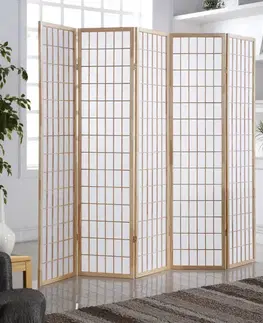 Paraván japonský 5dílný SC01-5 NAT Dekorhome