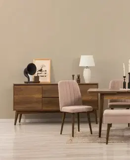 Set s rozkládacím stolem, židlemi a konzolou (7 kusů) Vina 03 0900 - Walnut, Stone